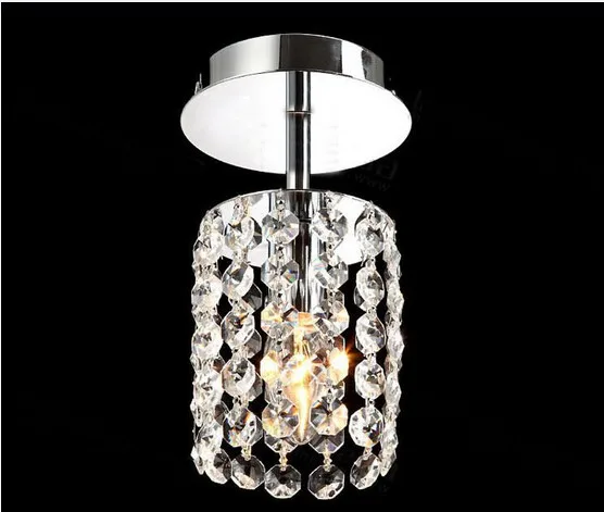 

NEW Crystal Chandelier Lamp Fixture Small Clear Hallway Light For Home Decor Lustre K9 Crystal Led E14 Bulb Living Room *NS