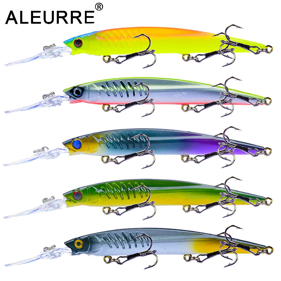 1pcs Long Minnow Hard Bait Floating Isca Artificial Wobbler Crankbait Fishing Lure 14.5cm/12g Rattlin pesca