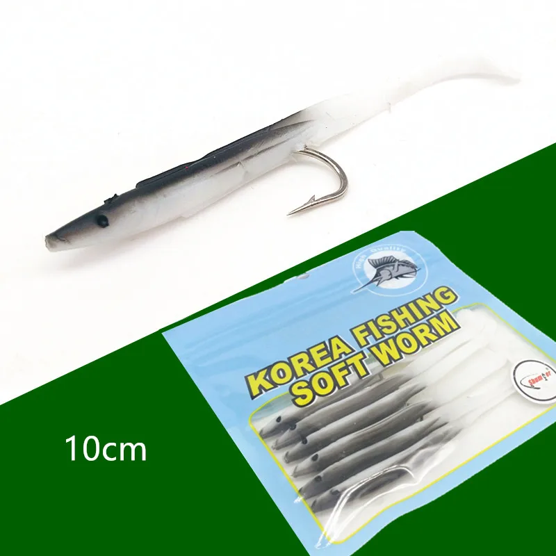 SUNMILE 6pcs 2.5g 10cm Eel Soft Lures baits Fishing Lure Pesca Peche Tackle Wobblers Fish Carp Leurre Souple Isca Artificial