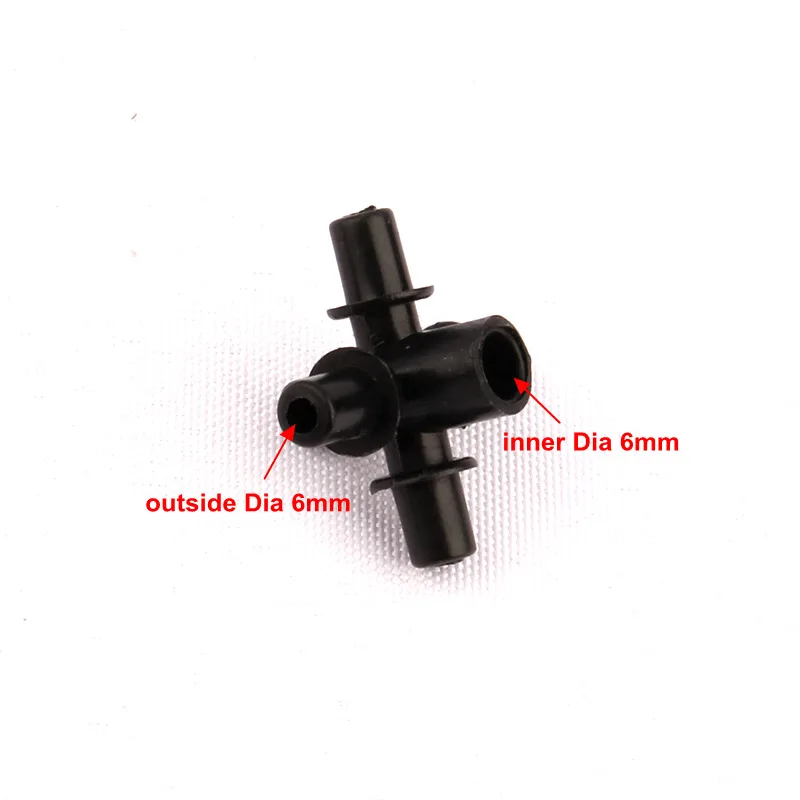 100 pcs 6mm Five Ways Garden Nozzle Sprinkler Connector Greenhouse Plants  Flower Garden Atomization Nozzle Flat Joint Splitter