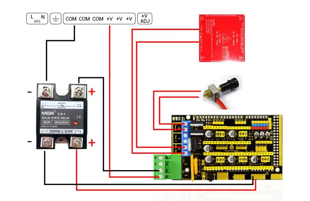 C 3D-Drucker Heizbett-Stromversorgungsmodul Hochstrom-SSR-KIT MOSFET Upgrade RAMPS 1.4 Reprap – Detail 12