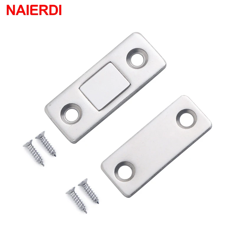 Naierdi 2 Stks/set Magnetische Kabinet Vangt Magneet Deur Stopt Verborgen Deurdranger Met Schroef Voor Kast Kast Meubels Hardware