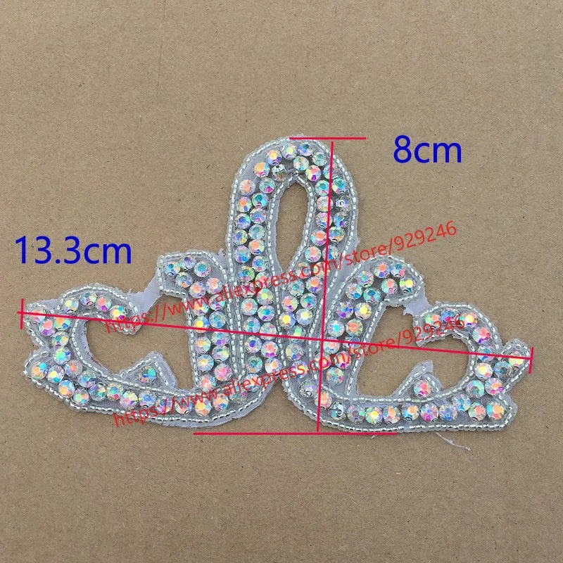 shiny AB crystal rhinestone applique iron-on garment accessory crystal sewing applique for dress hat shoes decoration DIY stone