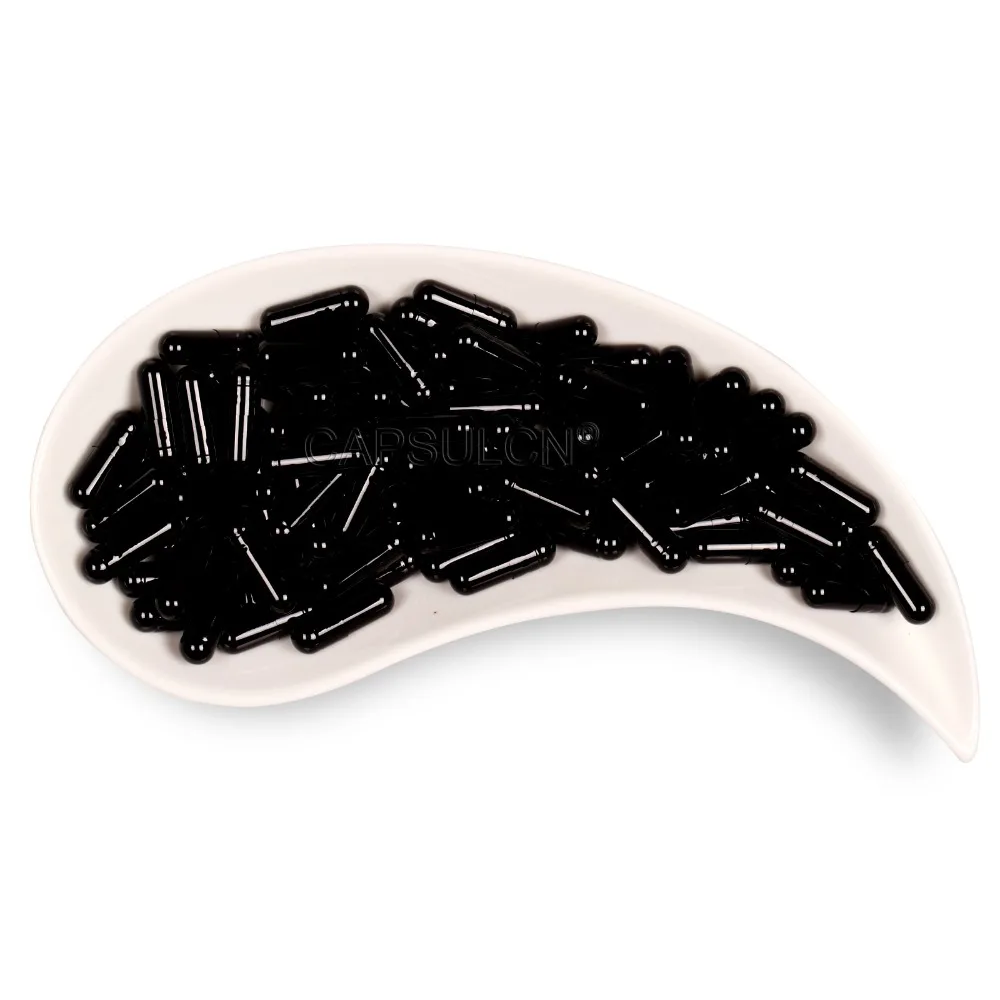 (10,000 Buah/PAK) Hitam 4 # Kapsul Gelatin Kosong, Kapsul Obat, Kapsul Terpisah atau BERGABUNG