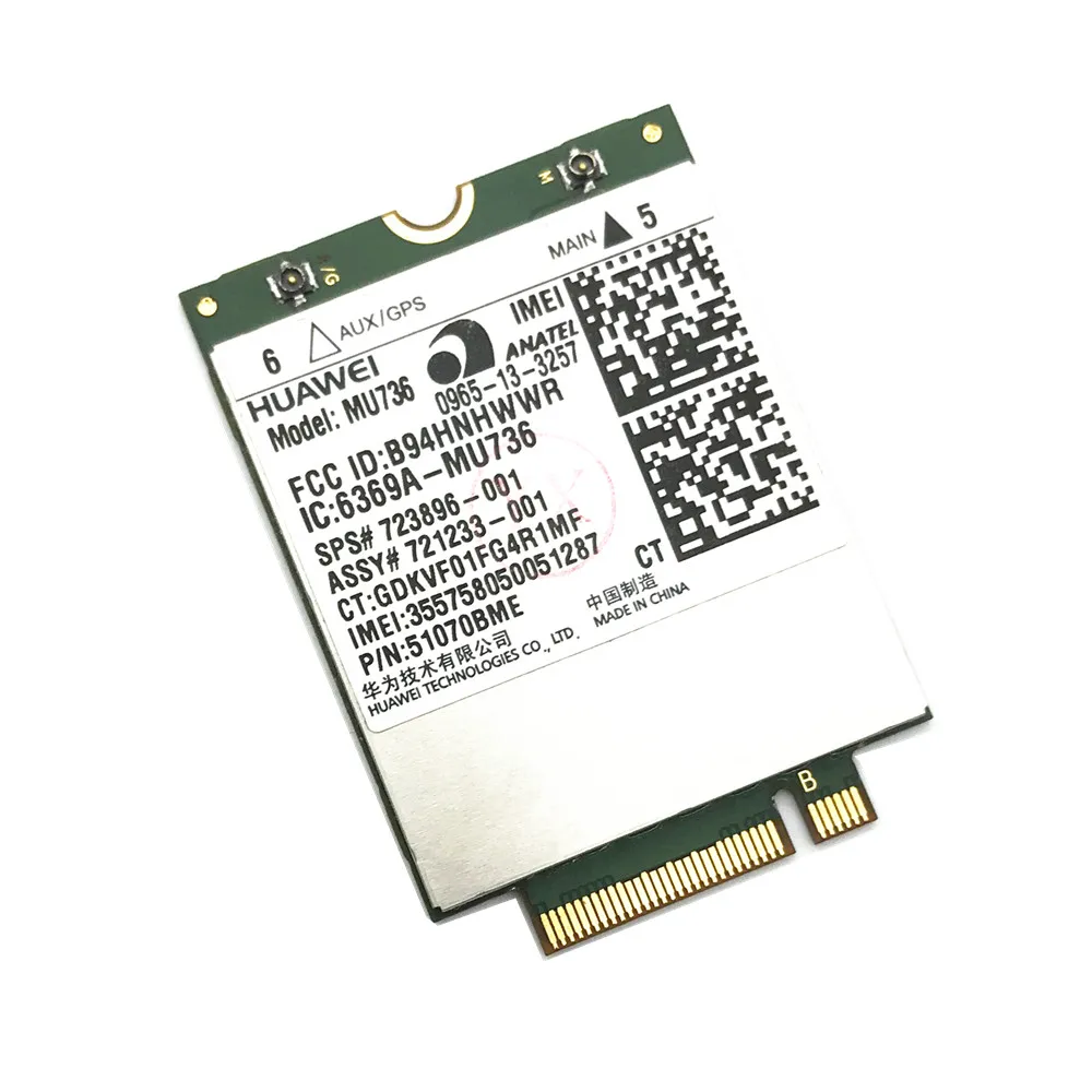 Módulo de tarjeta Huawei MU736 3G WWAN para HP ProBook 430, 440, 640, 645, 650, G1, ZBook 17, 655 EliteBook, 850, G1