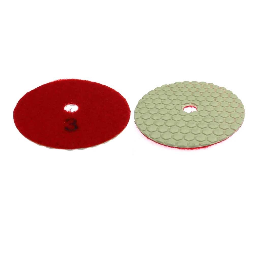 5 stuks 4 in. Flexibele Droog Slijpen Disc Quick Chnage Polijsten Pad voor Marmer Steen Beton Vloer Slijpen Air Sander Tool