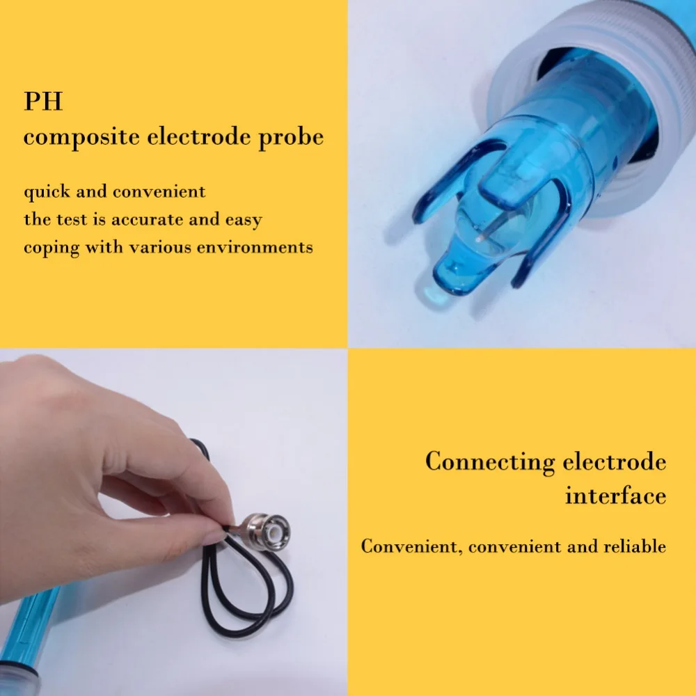 yieryi Hot PH Electrode Probe BNC Connector For Aquarium PH Controller Meter Sensor Gib With Calibration Liquid