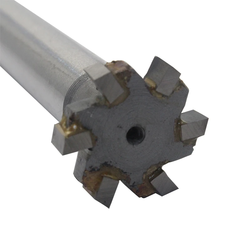 Cortador de fresa de liga de 6 sulcos, 2 peças 22mm * 5mm, haste reta, ranhura de carboneto