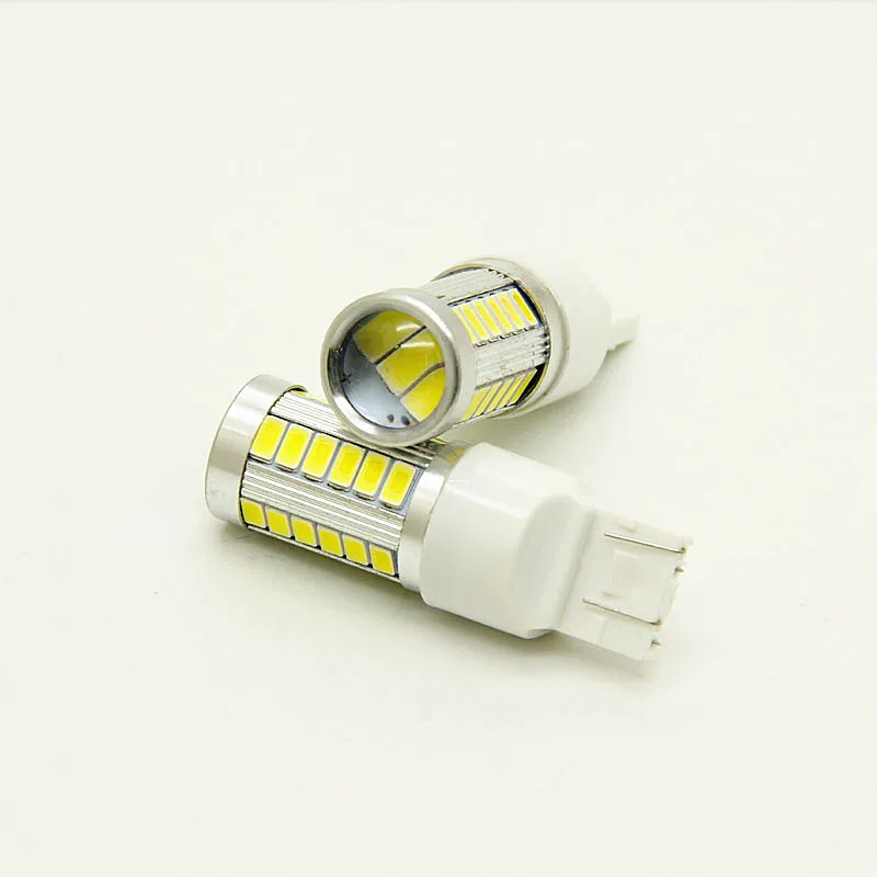 

2 шт., автомобильные светодиодсветодиодный лампы T20 W21/5W 7443 5630 33SMD