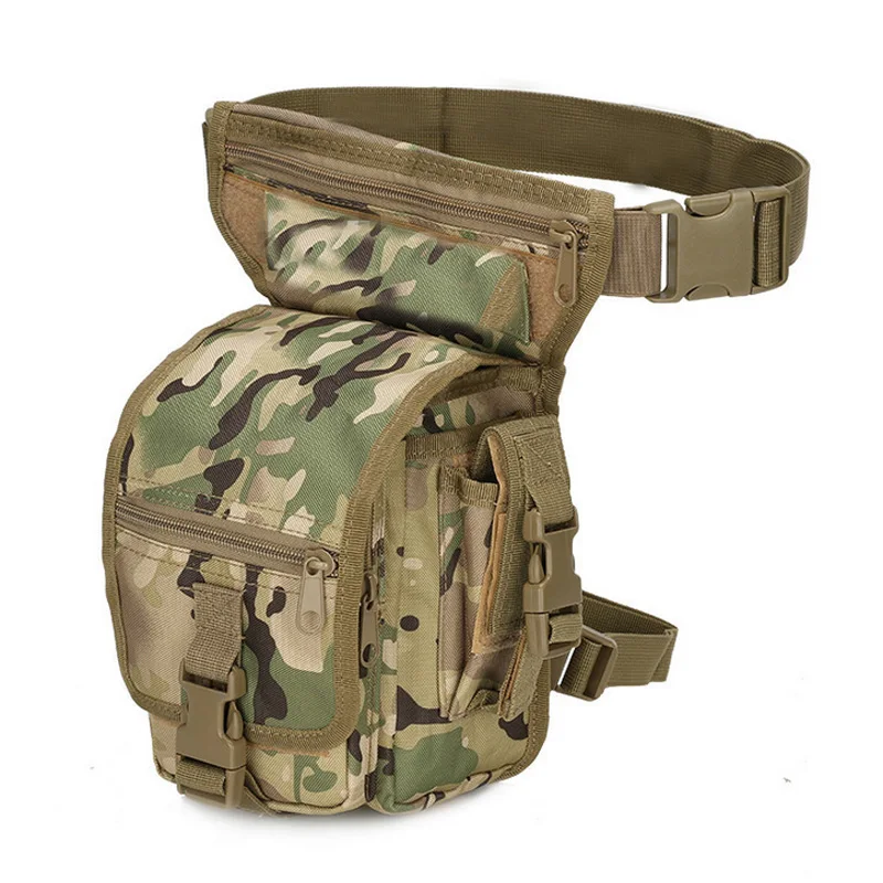 800D Nylon Tactical Leg Bag Outdoor Waist Belt Bag Sport Camping Hiking Trekking Multi-function Saddle Bag Waterproof