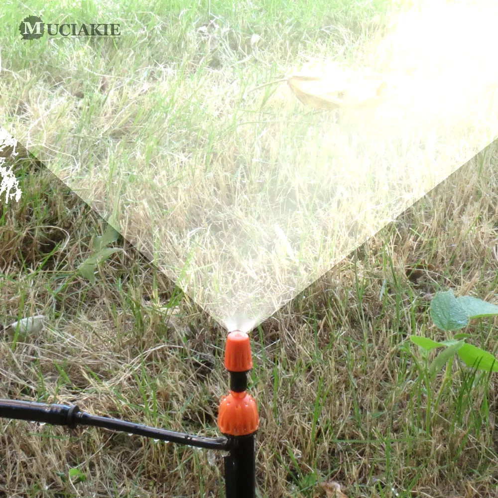 5PCS 8-Holes Garden Adjustable Sprinkers on Stake with Mist Nozzle Irrigation Sprinklers Multifunctional Spray Dripper Watering