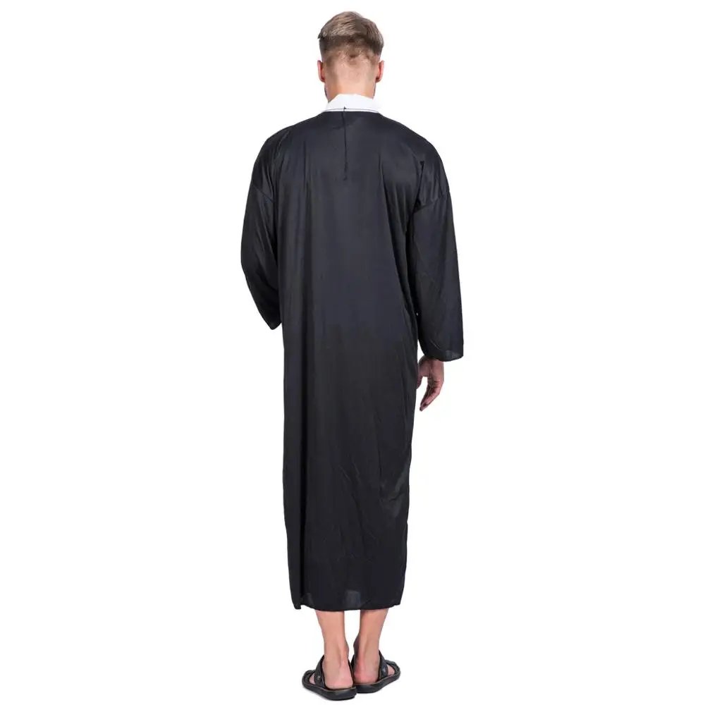 Eraspooky Black Nun Prinest Cosplay Halloween costume for Adult Nun Women Church Father Robe Matching Couple Outfit image 5