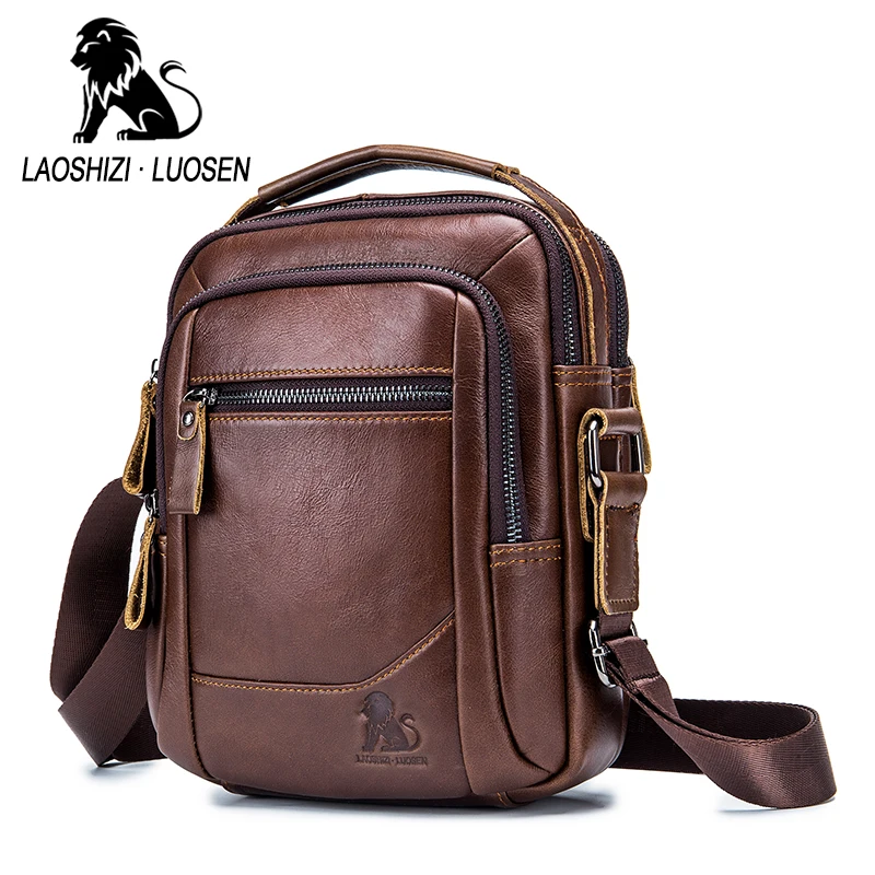 Quality Guarantee Men\'s Genuine Leather Bag Crossbody Bags for Men Cow Leather Male Handbags  Sac Cuir Homme Vintage