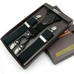 Mann Hosenträger 4 Clips Leder Hosenträger verstellbar vier aufsteck bare Gürtel riemen Hose Suspens orio Vater Geschenke Ligas