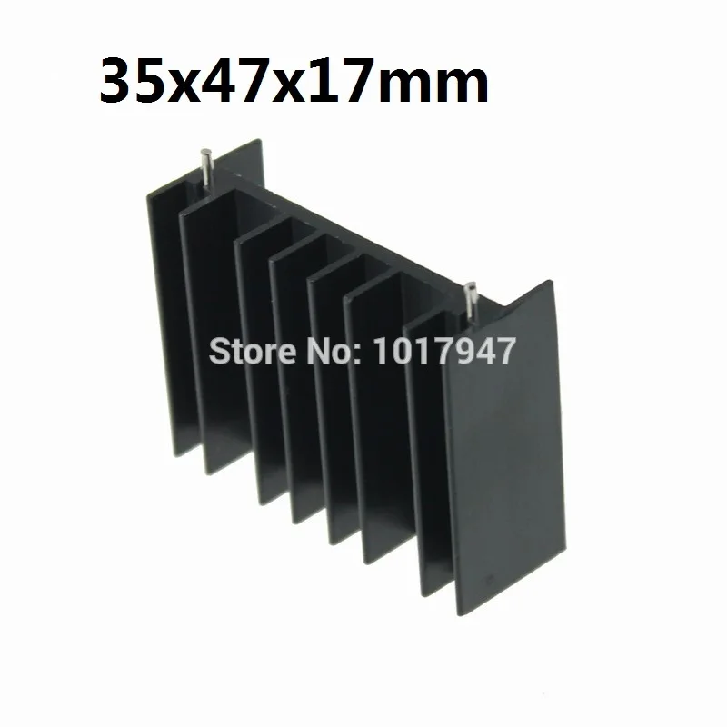 

50pcs LOT 35x47x17mm Aluminum Heatsink Cooling Fins Extrusion Radiator Heat Sink w/ Pins for Motherboard MOS Tube