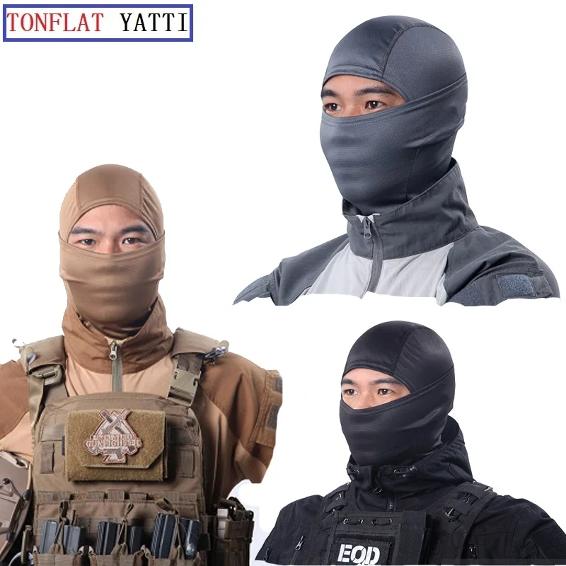 Military Tactics New Dolid Color Head Sets Windproof Outdoor Riding Protection Camouflage Warm Rattlesnake Ninja Turban