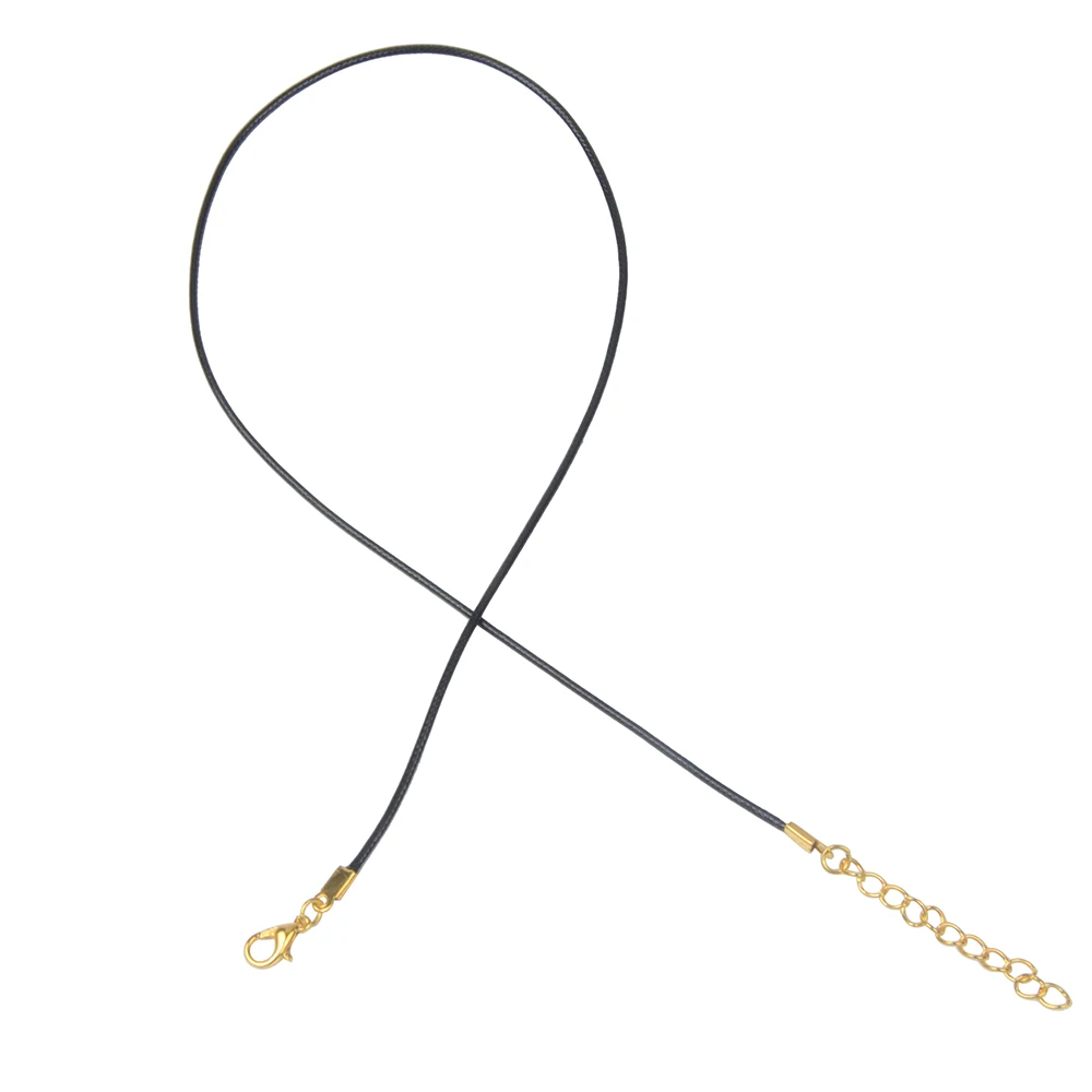 Chanfar 20pcs 1.5mm Round Korean Wax Cord Chain Rope For Necklace Making Findings Accessories