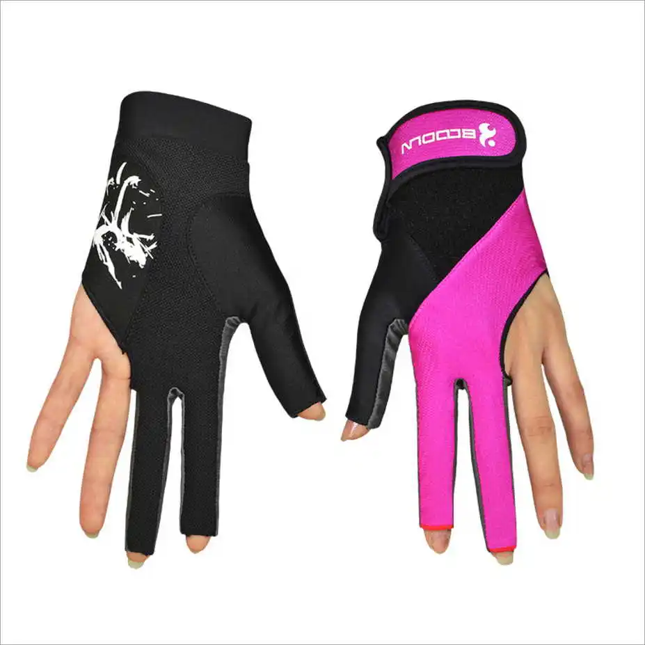 1 Piece Boodun Billiard Pool Shooters 3 Fingers Left Hands Gloves Billiard Glove Snooker instruments Billiard Accessories