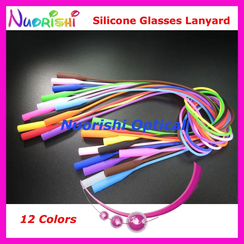 

5pcs L609 12 Colors Round Head Design High Quality Elastic Silicone Anti-Slip Eyeglass Sunglasses Long Cords Lanyard Free Shippi