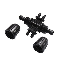10pcs 8/11 to 1/4 Hose 4 Way Water Splitter Garden Hose Reducing Splitter Watering 3/8\