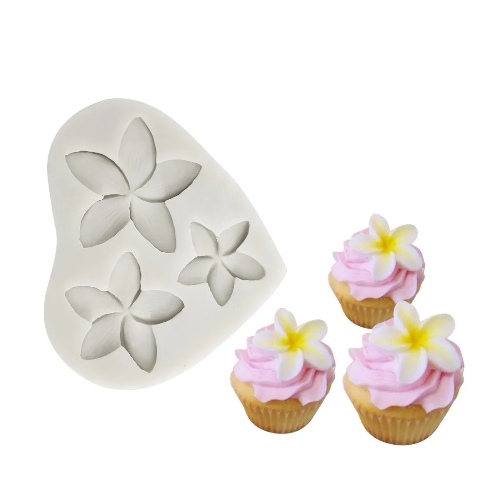 Plumeria kwiat silikonowe formy kremówka formy ciasto dekorowanie narzędzia czekolada Gumpaste cukierki gliny formy M2352 — zdjęcie 4