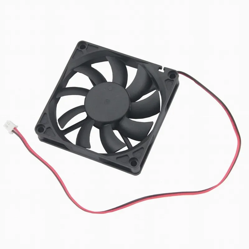 2 Pcs Gdstime DC 12V 2Pin Two Ball Bearing 80x80x15mm Brushless Cooler Cooling Fan 80mm x 15mm 8cm 8015