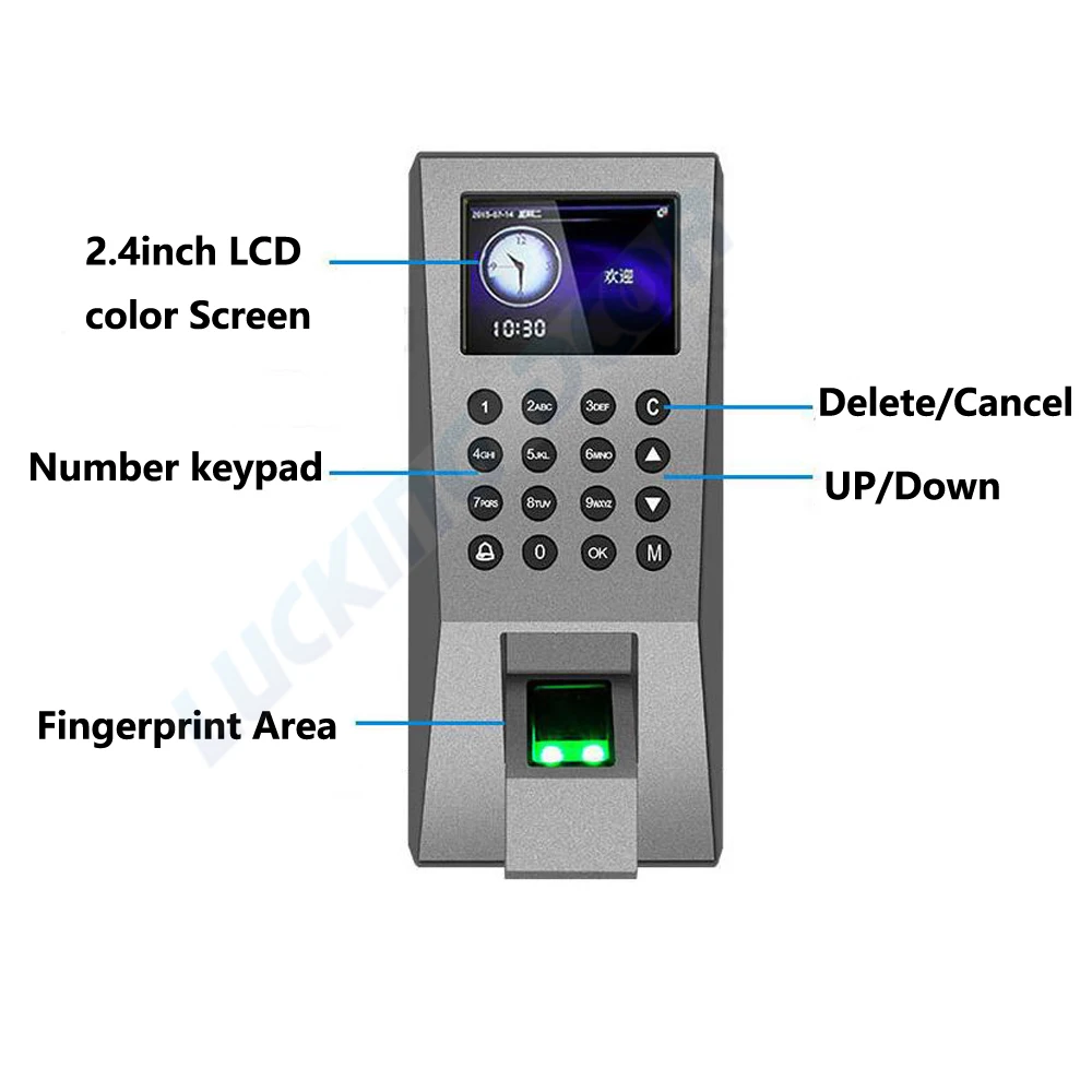 Biometric Fingerprint Access Control Employee Time Attendance Time Clock USB port RFID Biometric Access