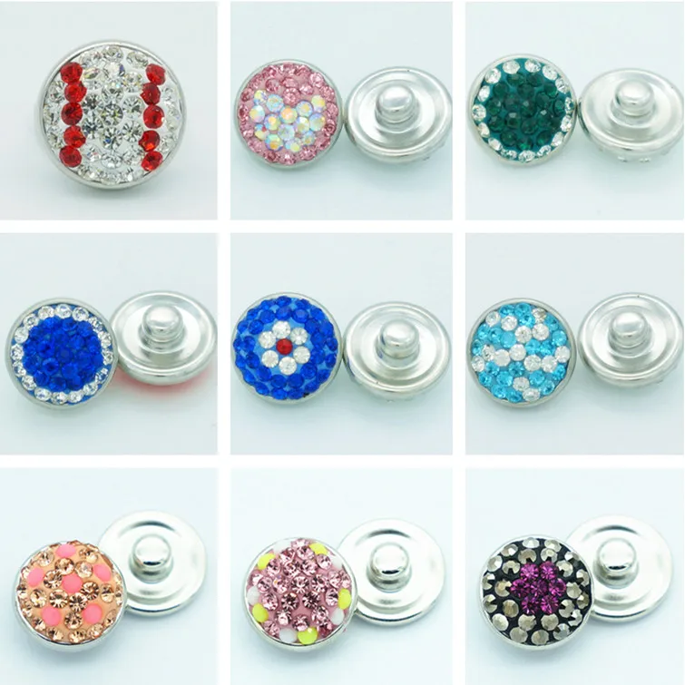 

Hot sale 10pcs beauty pattern 12MM Rhinestone&caly snap buttons Shambala snap buttons fit DIY 12mm snap jewelry wholesale