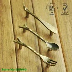 Fashion Tableware Shape Handle For Furniture Kitchen Cabinets Door Pulls Knobs Drawer Dresser Wardrobe Cupboard Vintage Handle
