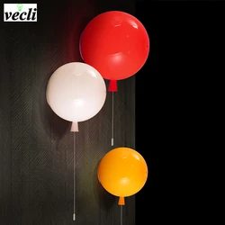 Balloon Lamps Children Wall Lamps Pull Switch Bedroom Bedside corridor Lighting ,baby child room lamps ecoration wall sconce bra