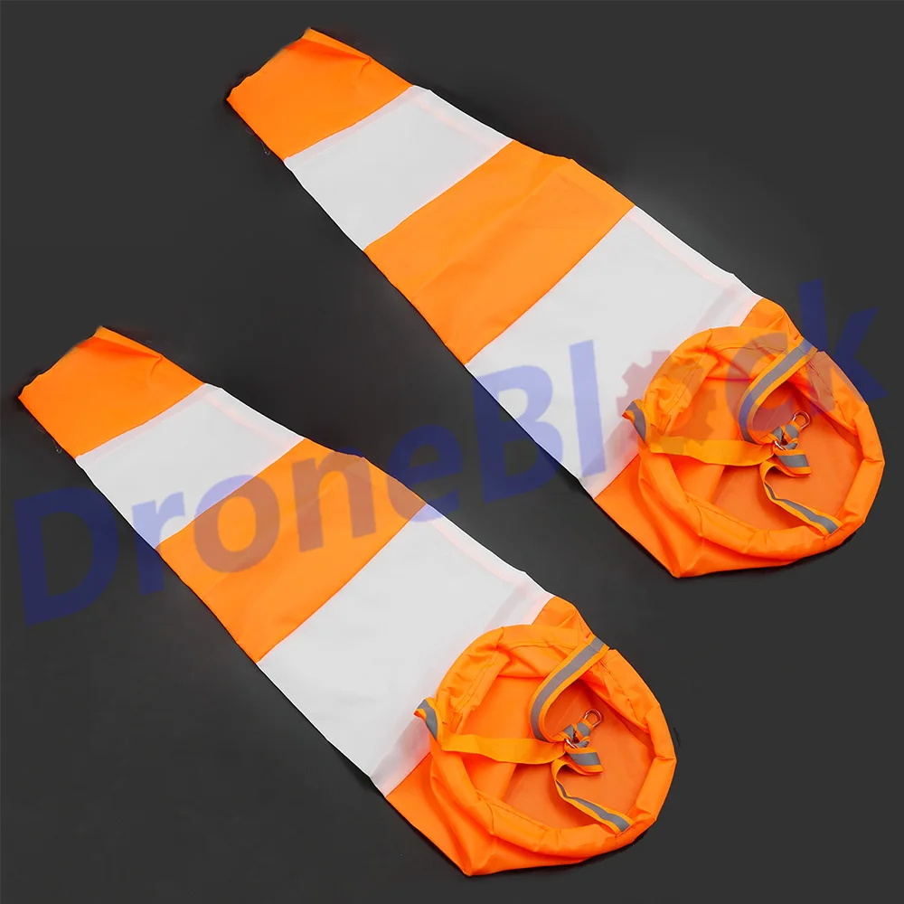 2 PCS RC Wind Vane กระเป๋ากันน้ำขนาด Airport Windsock 80 ซม. สีส้มและสีขาว