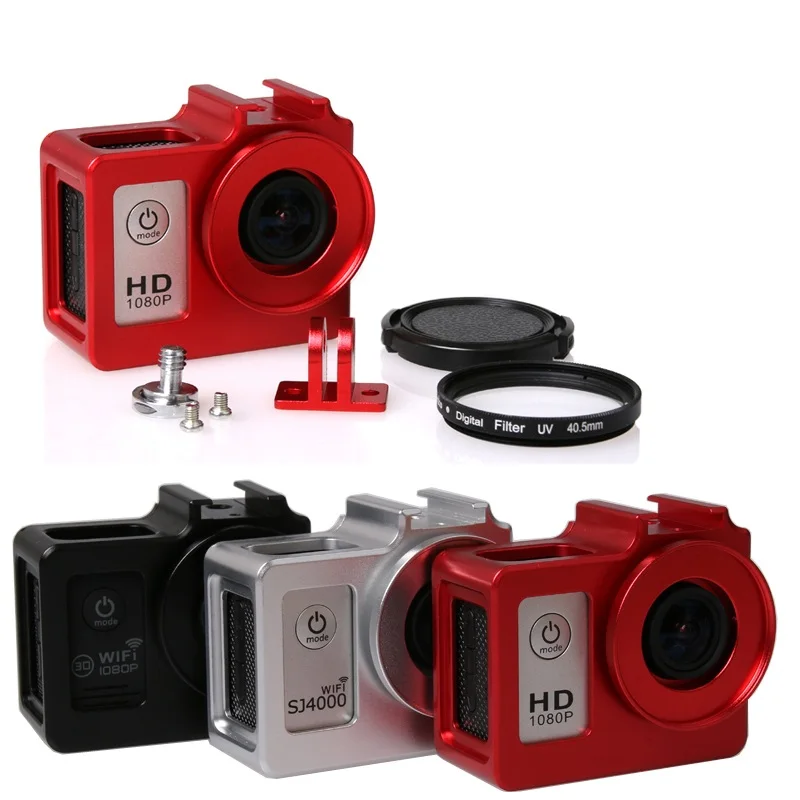 Защитный чехол для камеры Clownfish, чехол из сплава, металлический каркас + УФ-фильтр для SJCAM SJ4000 SJ5000 H9 SJ7000 SJ9000 C30