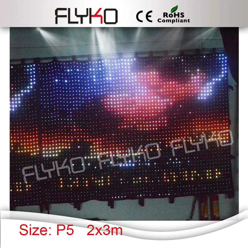 

2016 New products Favorable backdrop for wedding dj led stage curtain