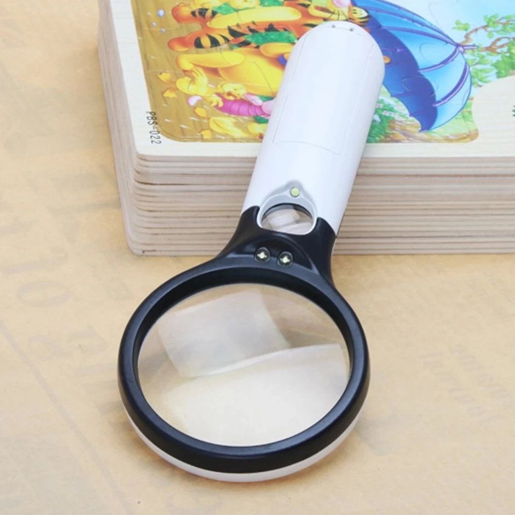 3 LED Light 45X Magnifying Glass Lens Mini Pocket Handheld Microscope Reading Jewelry Loupe Handheld Magnifiers