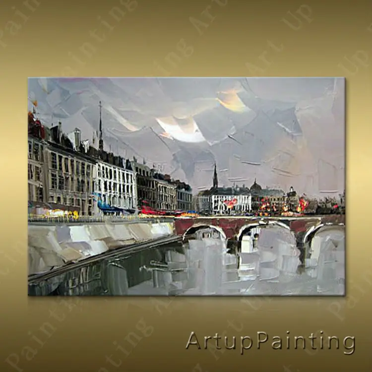 Paris Street Art Painting Home Decor Home Decoration Oil painting Wall Pictures for living room Home Decor paint Wall art paint7