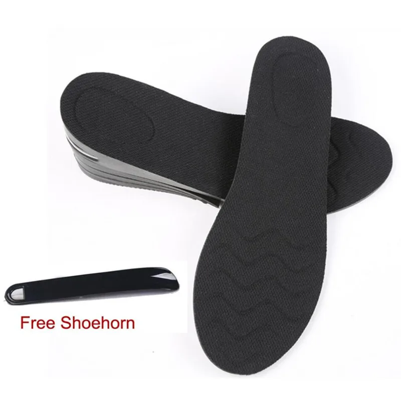 

Men PU Adjustable height increasing Elevator insole Lift Inserts Shoes Pad 4 Layers Taller 8cm/3.15 Inches for Men and Women