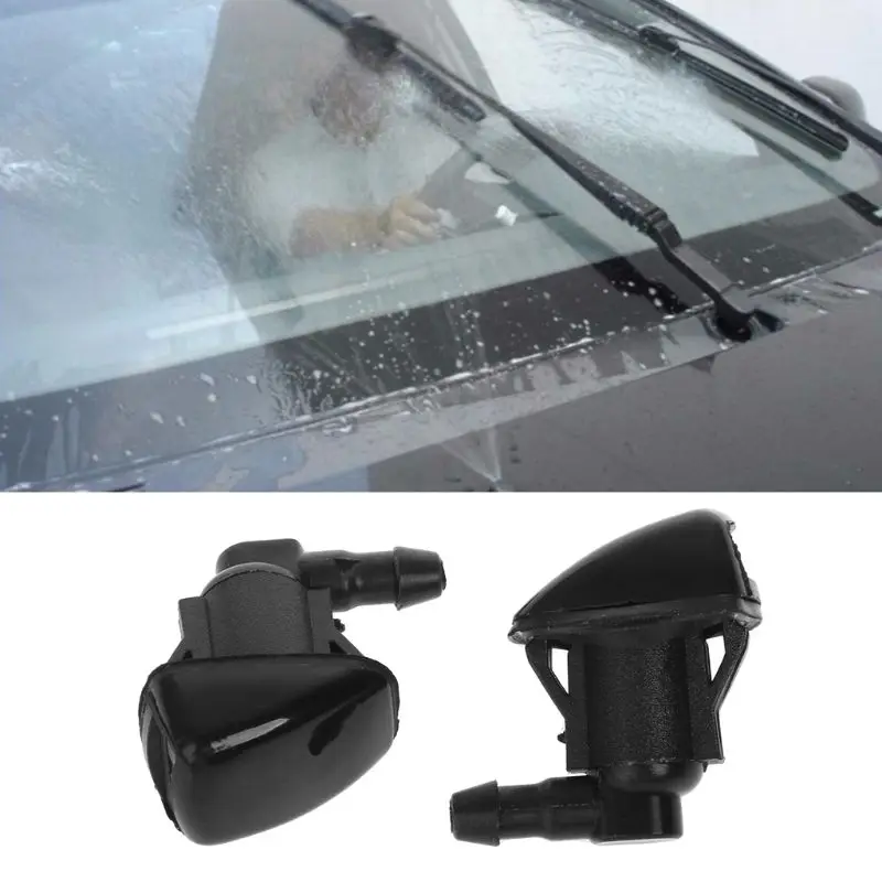 2Pcs Car Windshield Washer Wiper Water Spray Nozzle Fit For Jeep 2007 2008 2009 2010 2011