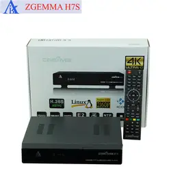 ZGEMMA H7S 4K UHD 코디 TV 박스 Ci + Conax 멀티스트림 QT 스토커 플러그인 디코더, H.265 DVB-S2X + 2 * DVB-T2/C 트리플 튜너