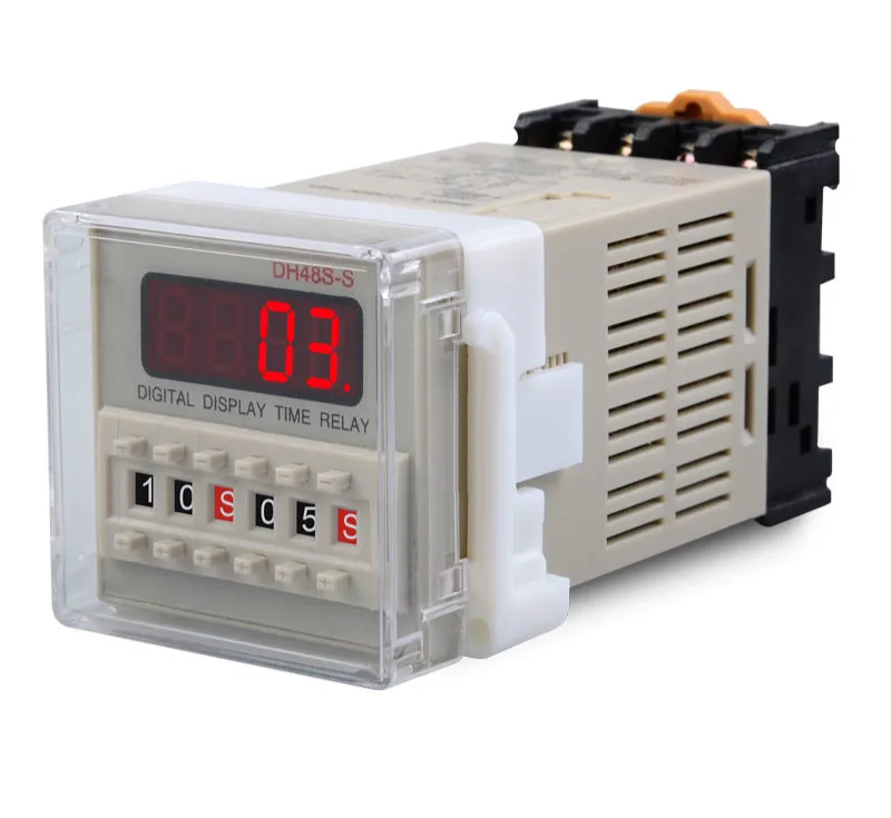 DH48S-S الرقمية عرض الوقت تتابع 220v24v12v380v دوري التحكم ترحيل الوقت إلى قاعدة