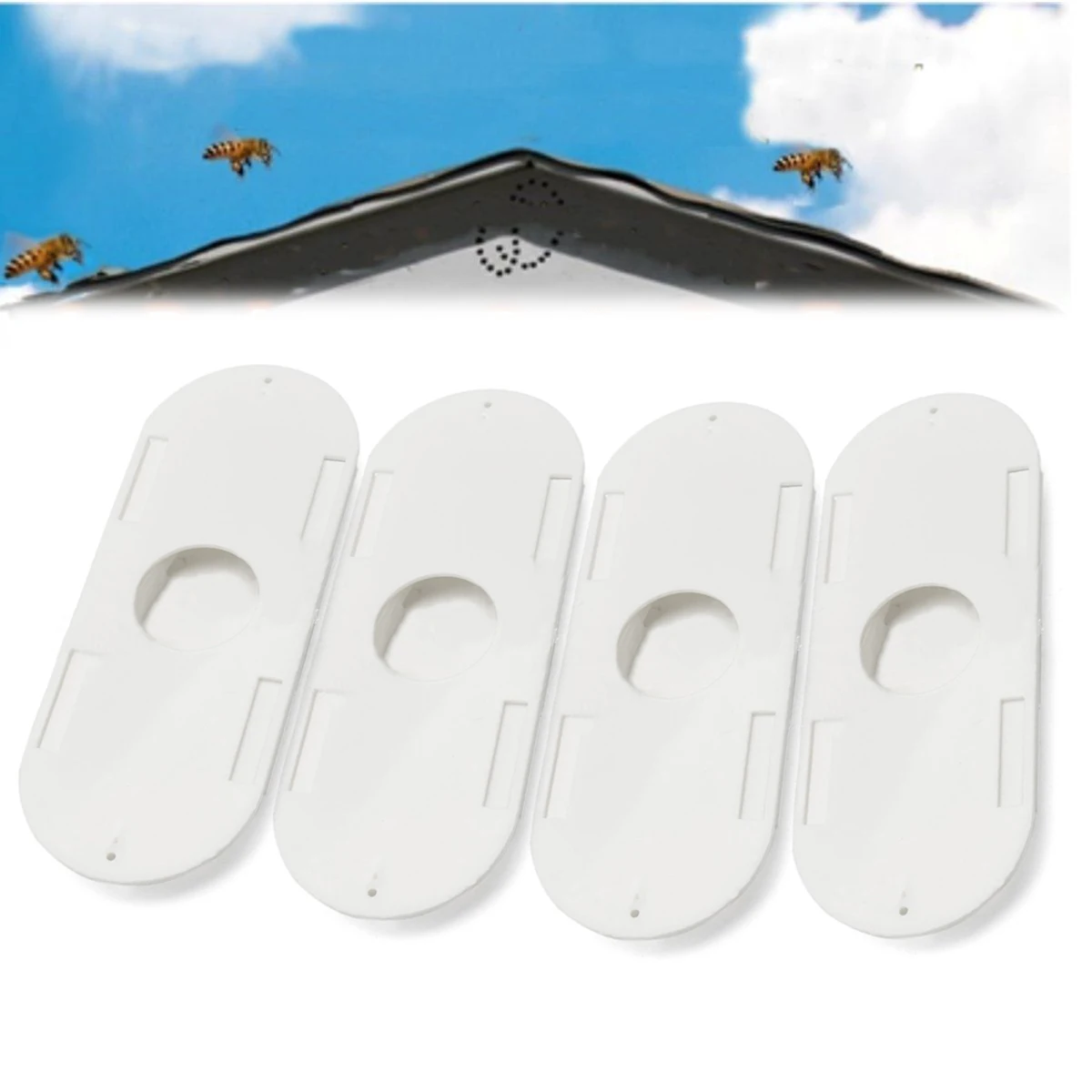 4pcs New White Beekeepers Porter Bee Escapes White Useful Beekeeping Beekeeper Tools