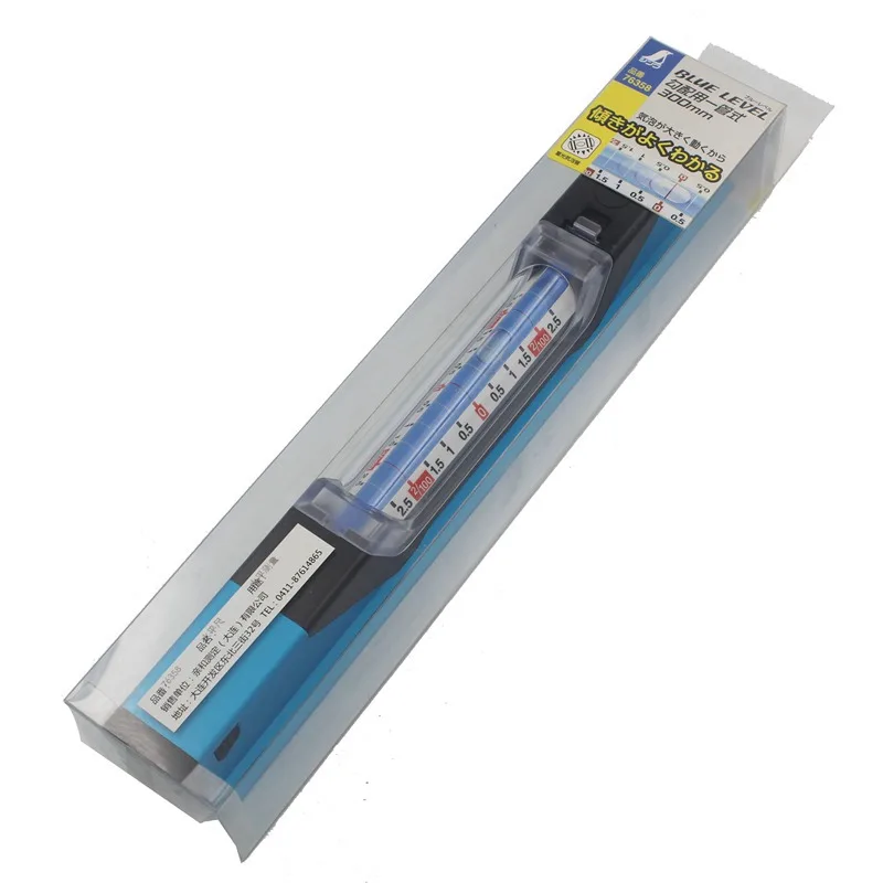 SHINWA Level Ruler Bubble Spirit Level Blue Color with Light board for Installation Drain Precision +-0.5mm/m