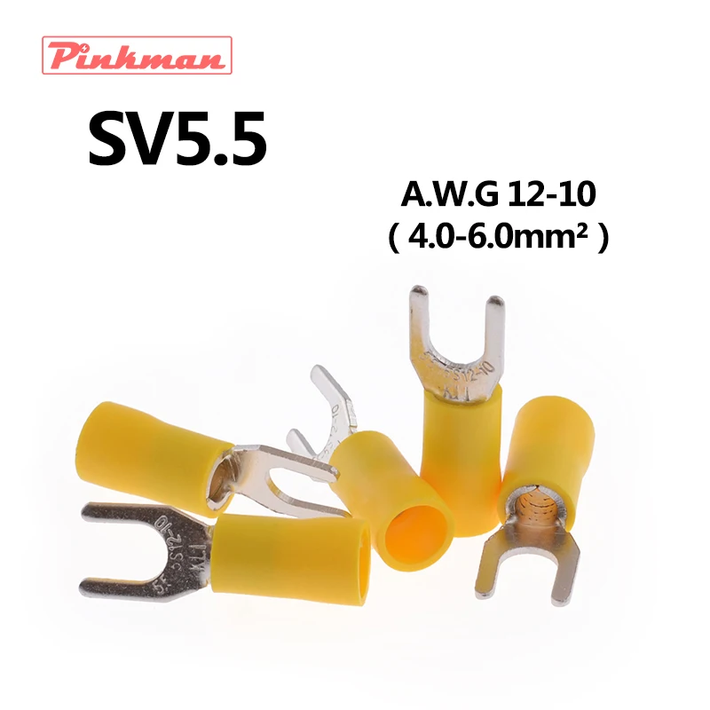 SV5.5 SV5-4 SV5-5 SV5-6 Cold pressed terminals Cable Wire Connector Insulated Terminals for AWG 12-10 cable 4-6mm2 SV5 SV