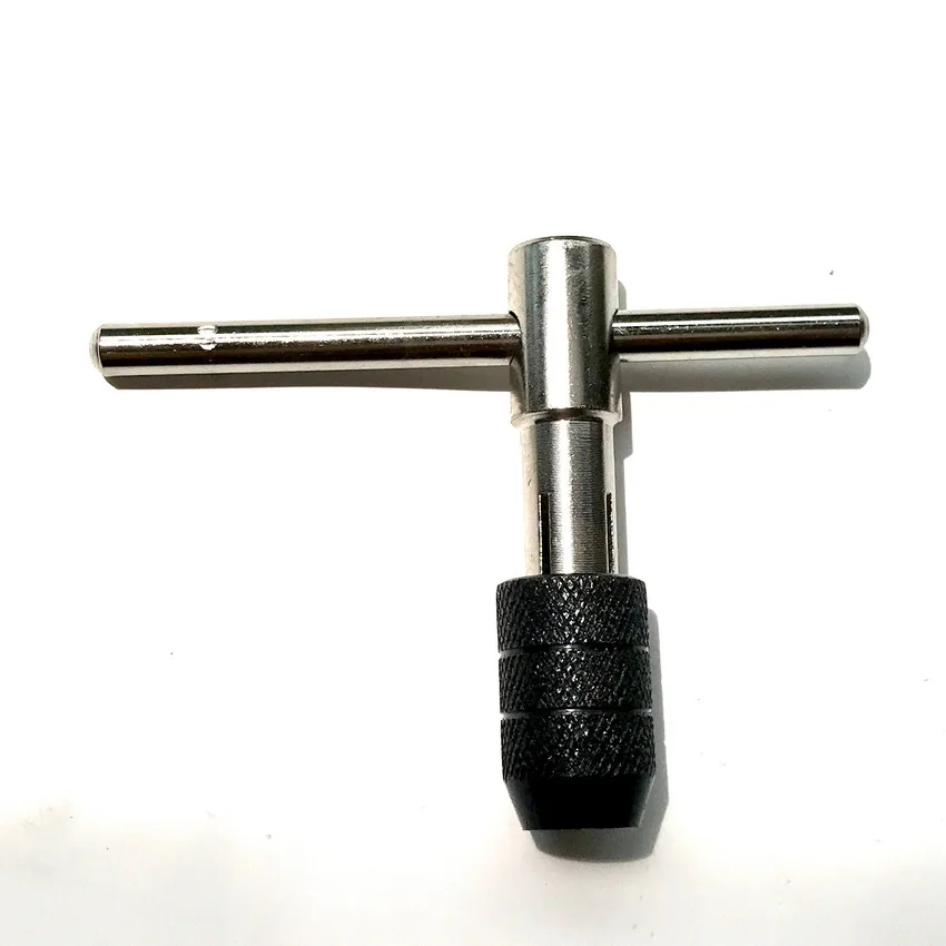 Cost Sale of 1PC Simple Tap Wrench M3-M6/M5-M8/M6-M12 T-Handle Ratchet Ratcheting Tap Wrench tool Chuck Type M3-M12