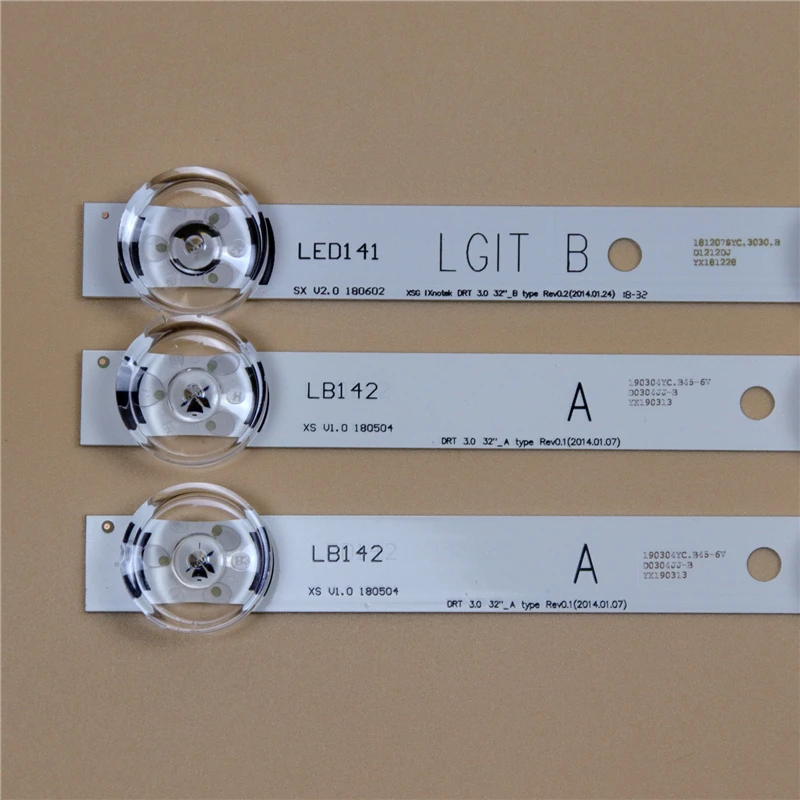 TV LED Bars For LG 32LY330C 32LY331C 32LY340C 32LY345C 32LY540H 32LY540S 32LY750H LED Backlight Strip Kit 6LED Lamp Lens 3 Bands