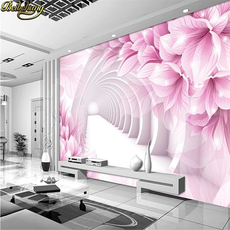 

beibehang Luxury wall murals wallpaper for walls 3d tunnel mural papel de parede 3d photo wall paper papier peint living room