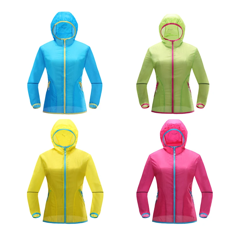 Women Running Jackets 2017 New Summer Sunscreen Anti UV Outdoors Skin Clothing Light Thin Fitness Sports Coats Jogging Raincoat