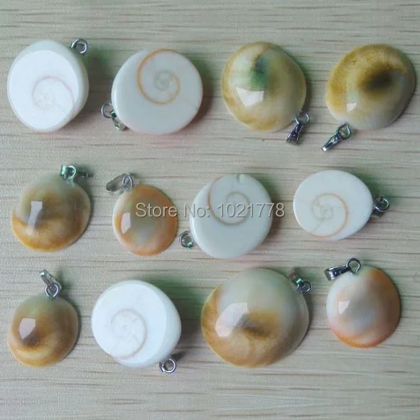 Fashion Natural Shell stone Snail shape charms pendants for jewelry Accessories making 24pcs/lot  Wholesale free shipping