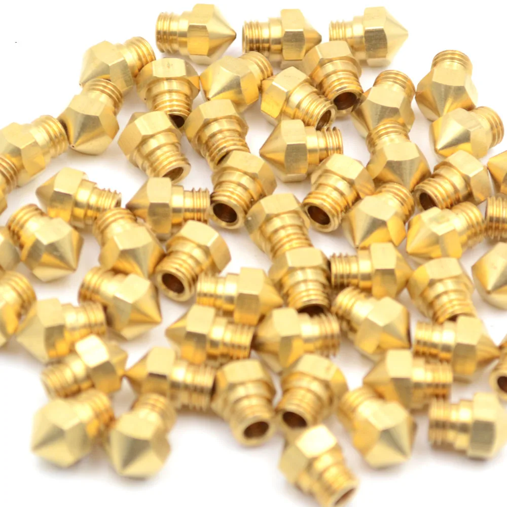 

5pcs 3D printer nozzle M7 Copper Nozzle MK10 nozzle0.2/0.3/0.4/0.5/0.6/0.8/1.0mm for 1.75mm filament