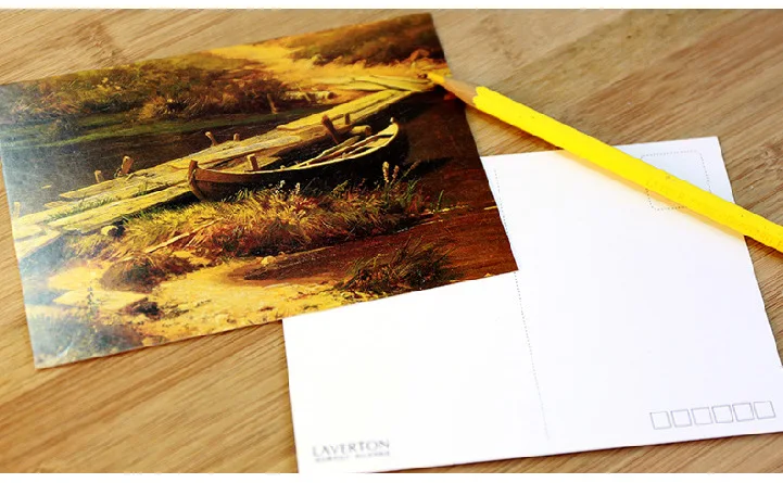 30Sheets/Lot Ivan Shishkin Painting Postcard INS Style Greeting Cards DIY Journal Decoration Gift Card