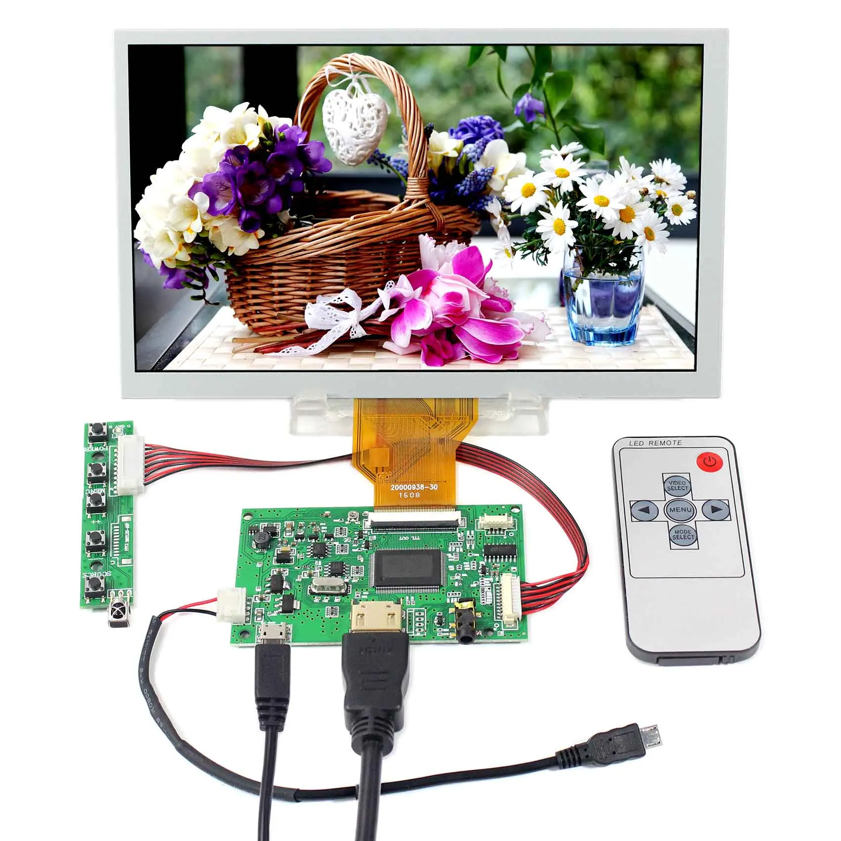 

8 inch 800X480 LCD AT080TN64 with Board HD MI LCD Controller board Fit To Raspberry Pi